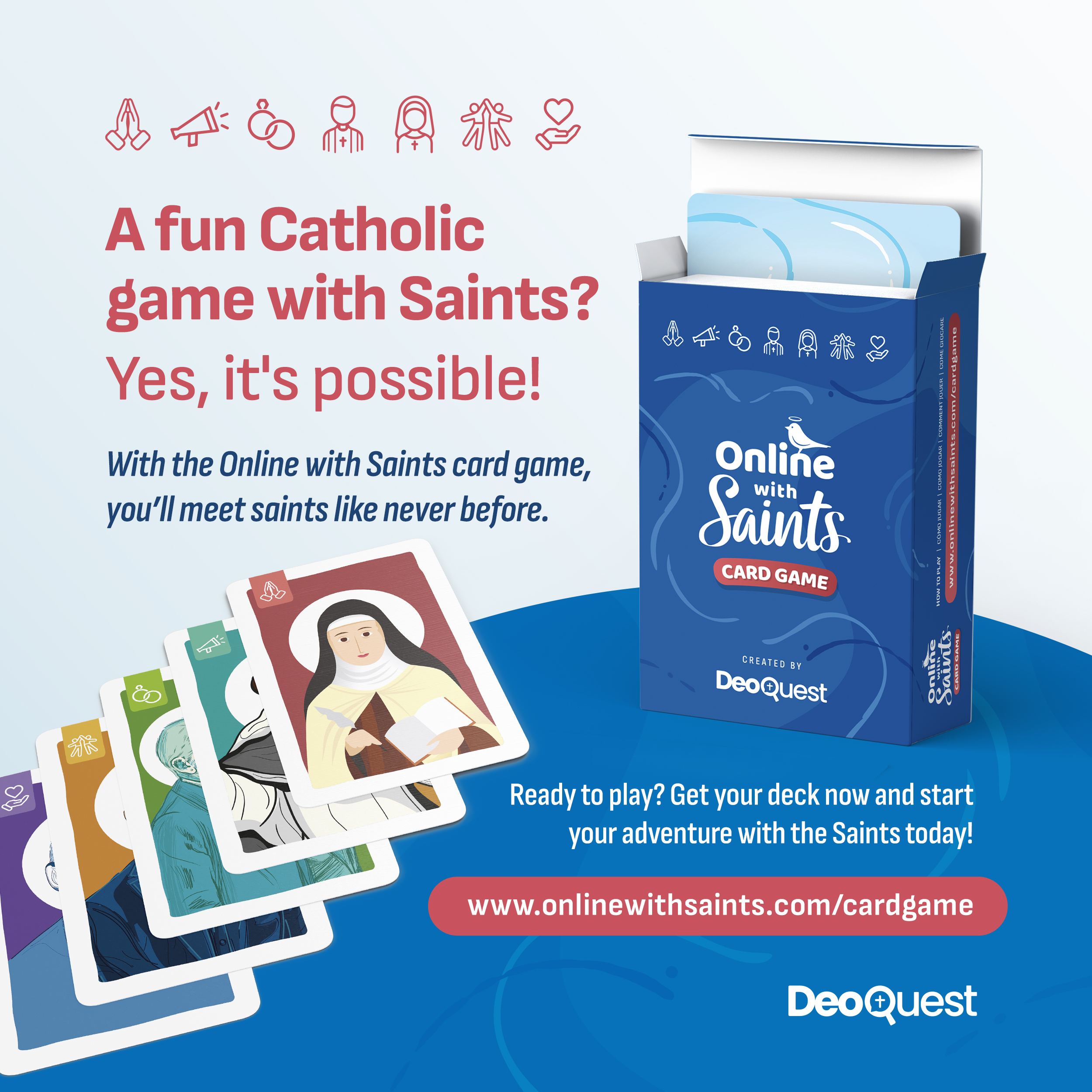 Online With Saints Card Game / Cards Created by DeoQuest